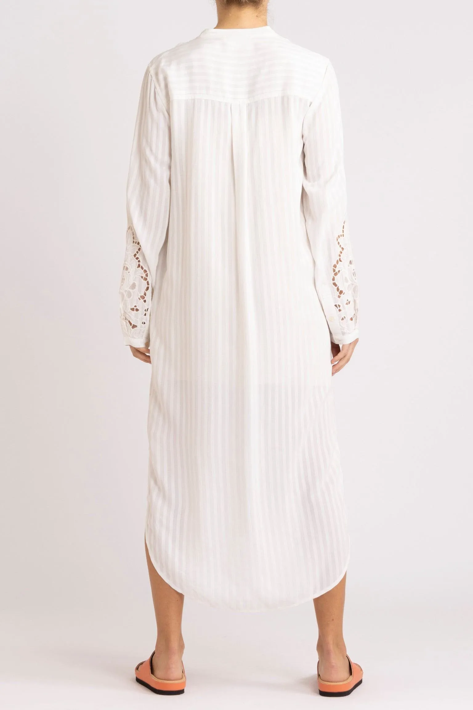 Tessa Embroidered Cutout Shirt Dress