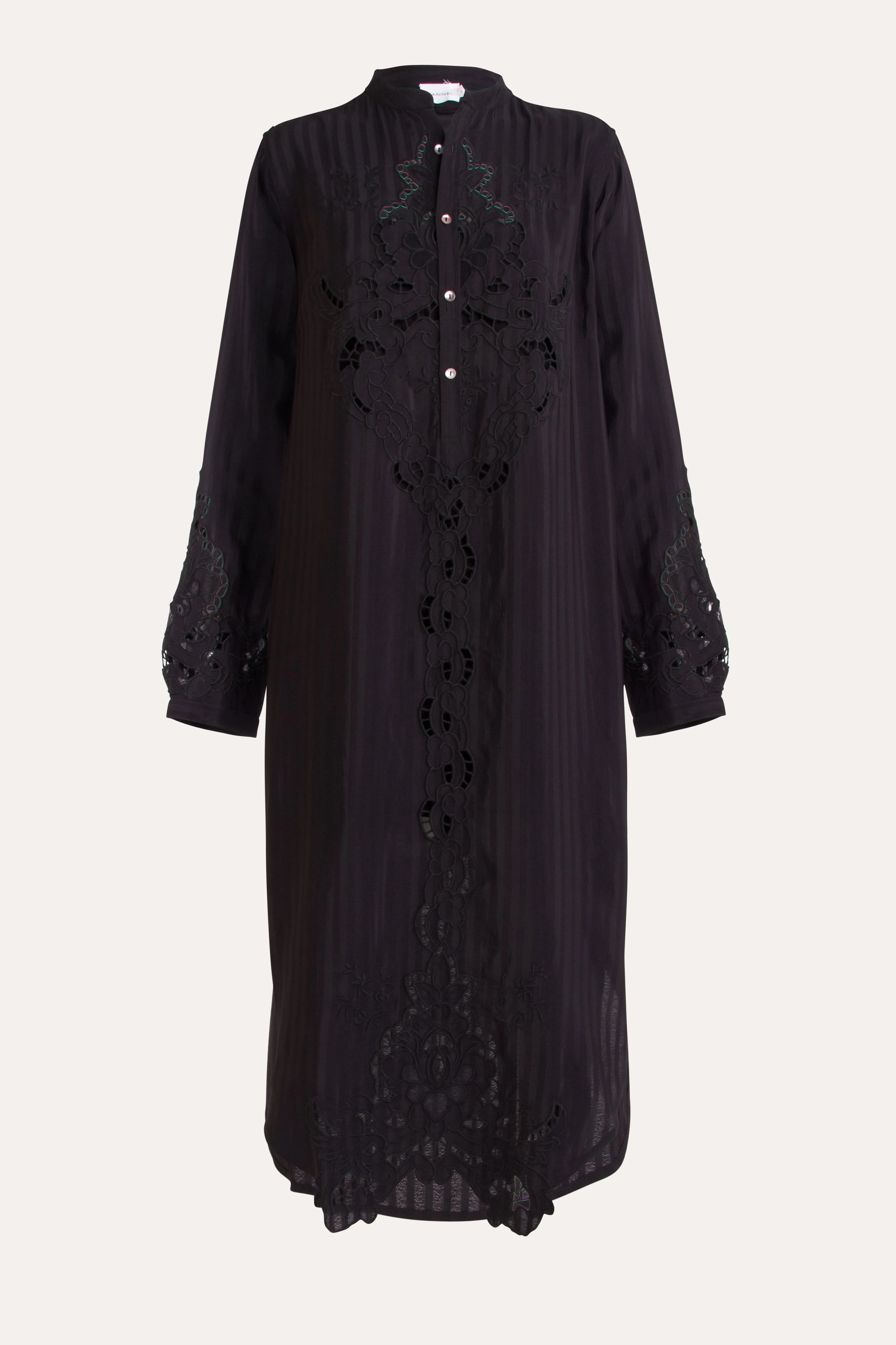 Tessa Embroidered Cutout Shirt Dress