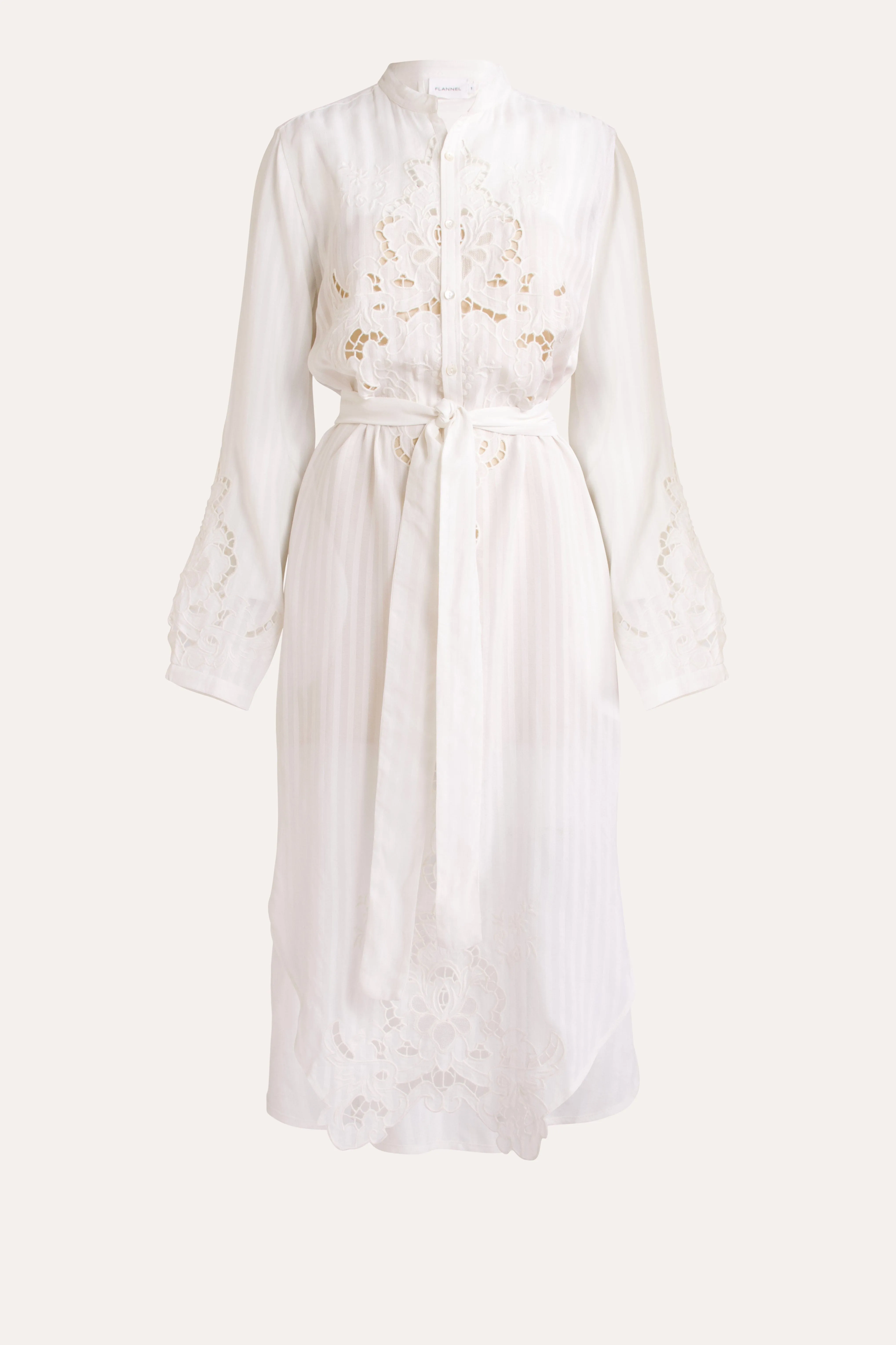 Tessa Embroidered Cutout Shirt Dress