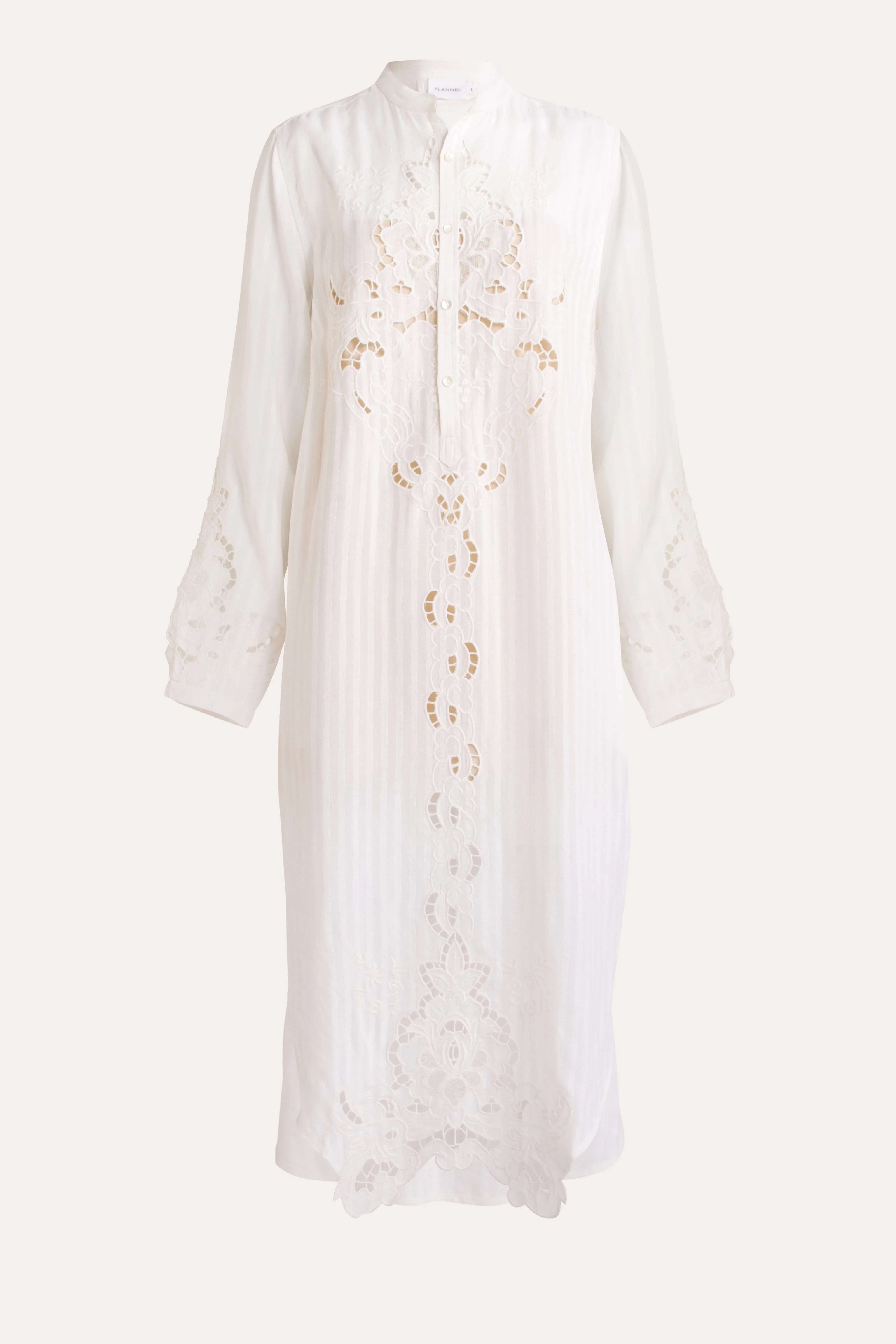 Tessa Embroidered Cutout Shirt Dress