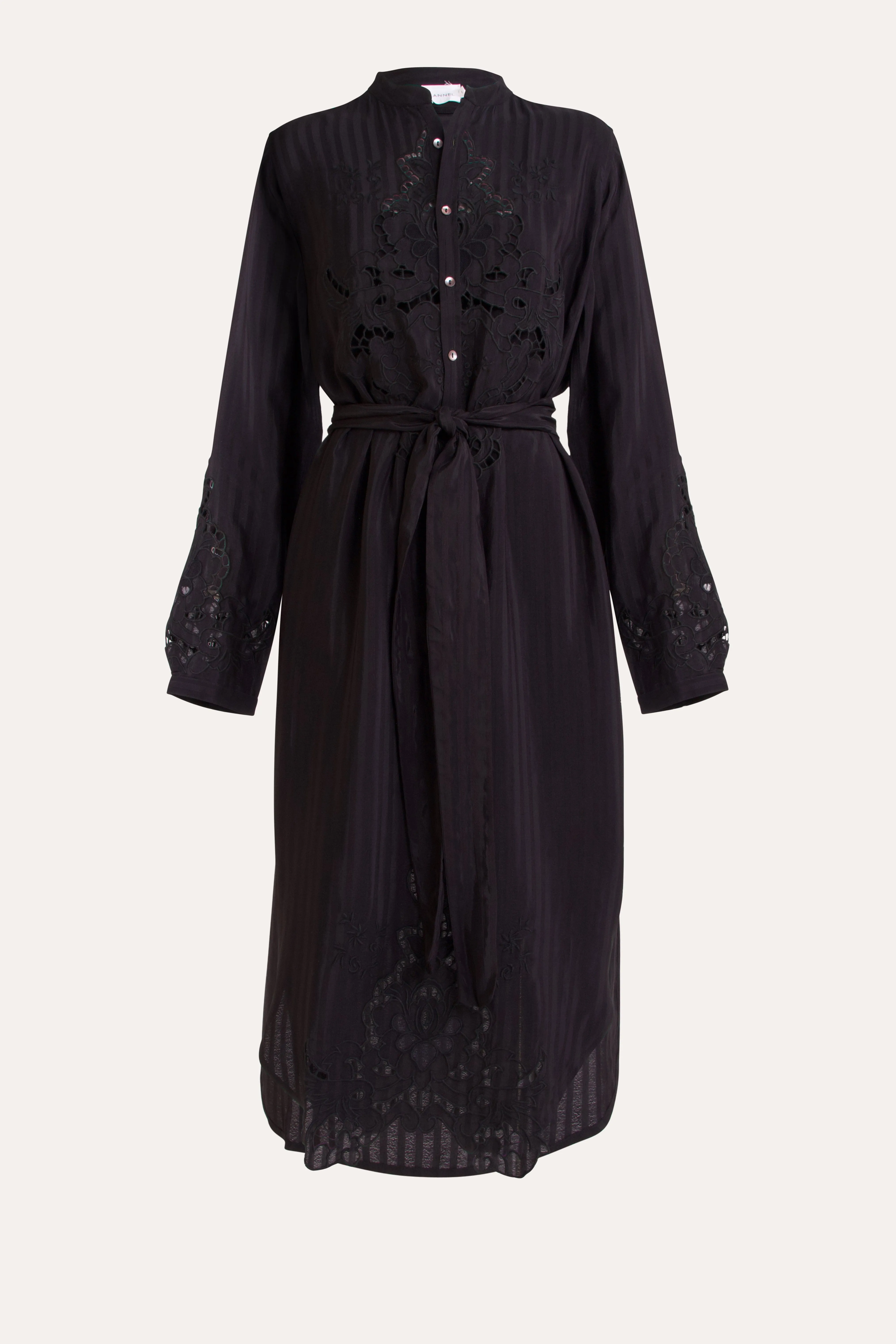Tessa Embroidered Cutout Shirt Dress