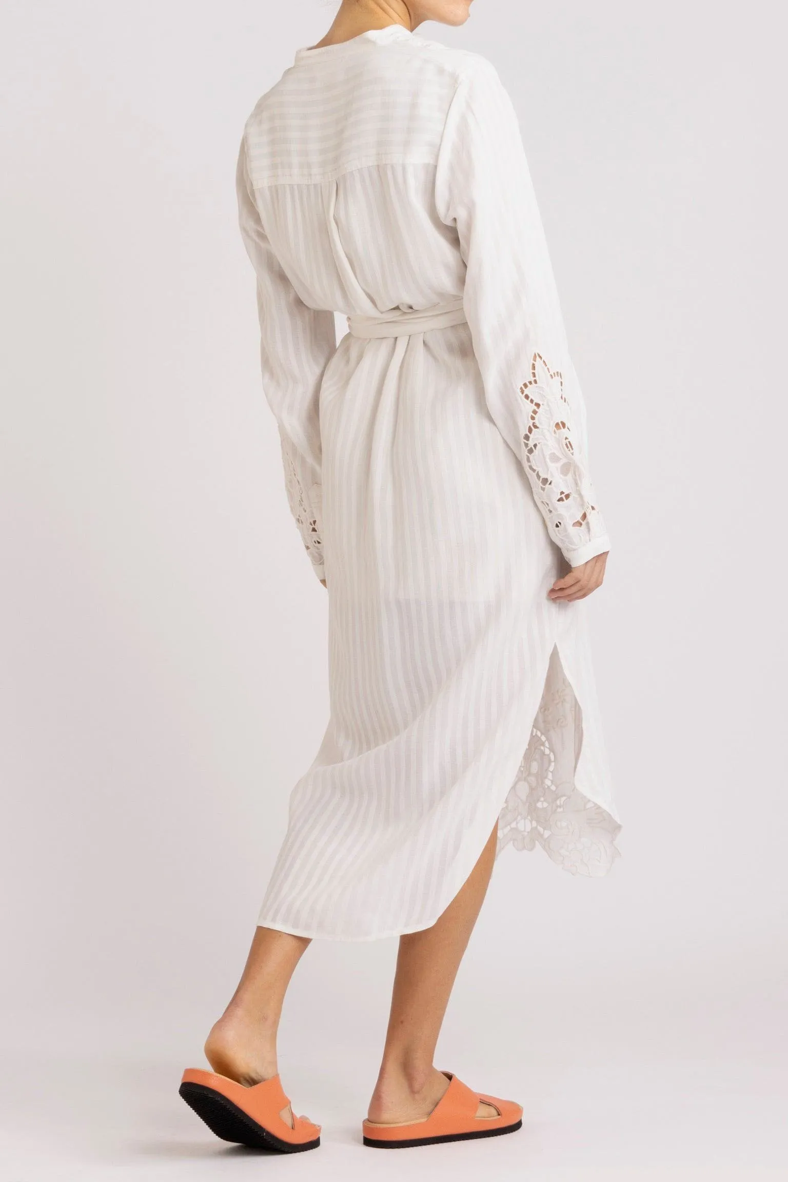 Tessa Embroidered Cutout Shirt Dress