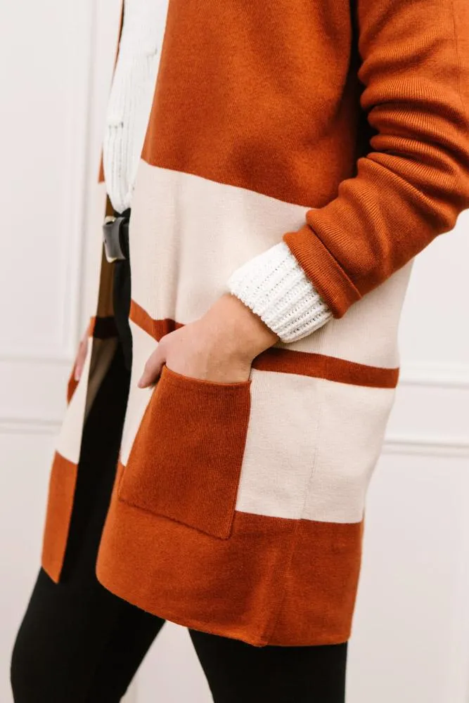 Uptown Cardigan in Rust