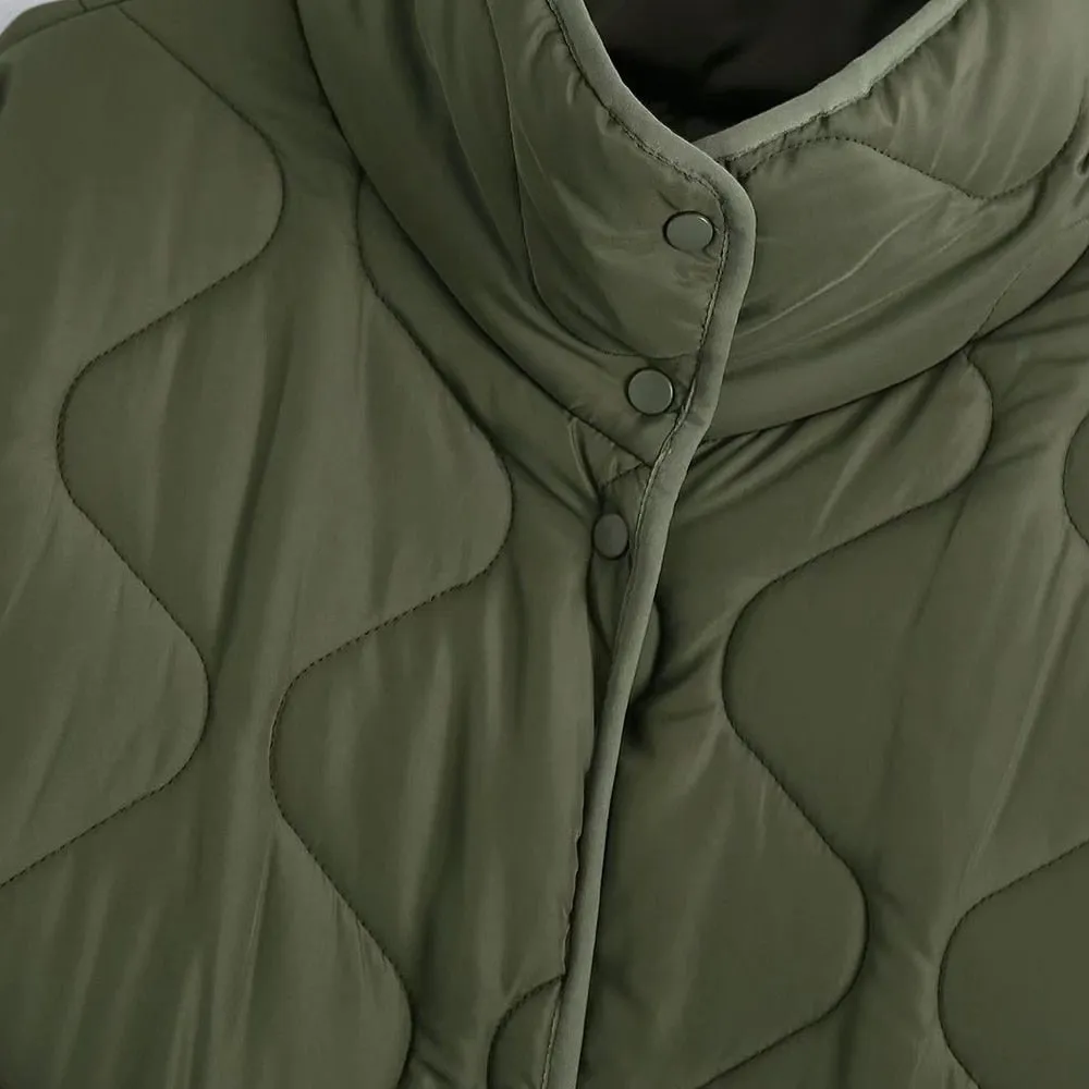 Women Winter zaJacket 2021 Stand Collar Women Parka Jacket
