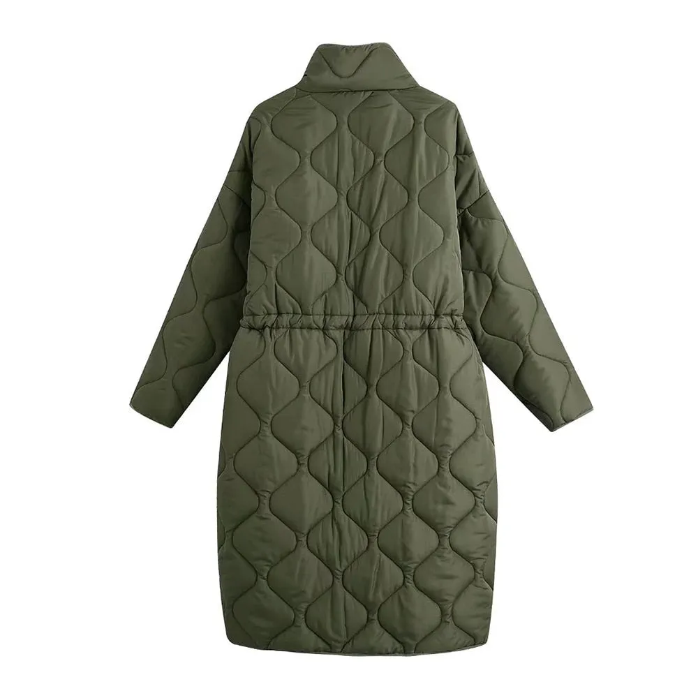 Women Winter zaJacket 2021 Stand Collar Women Parka Jacket
